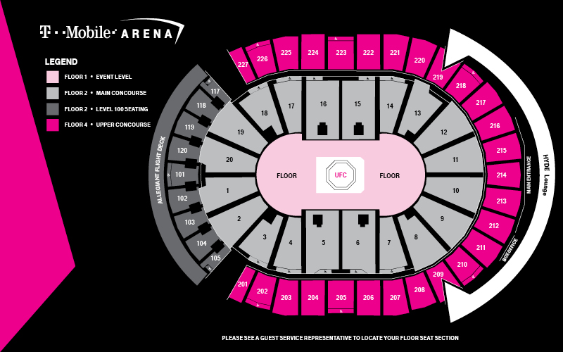 T-Mobile Arena, Las Vegas, NV, United States / T-Mobile Arena, Las Vegas, NV, United States Venue Seating Plan