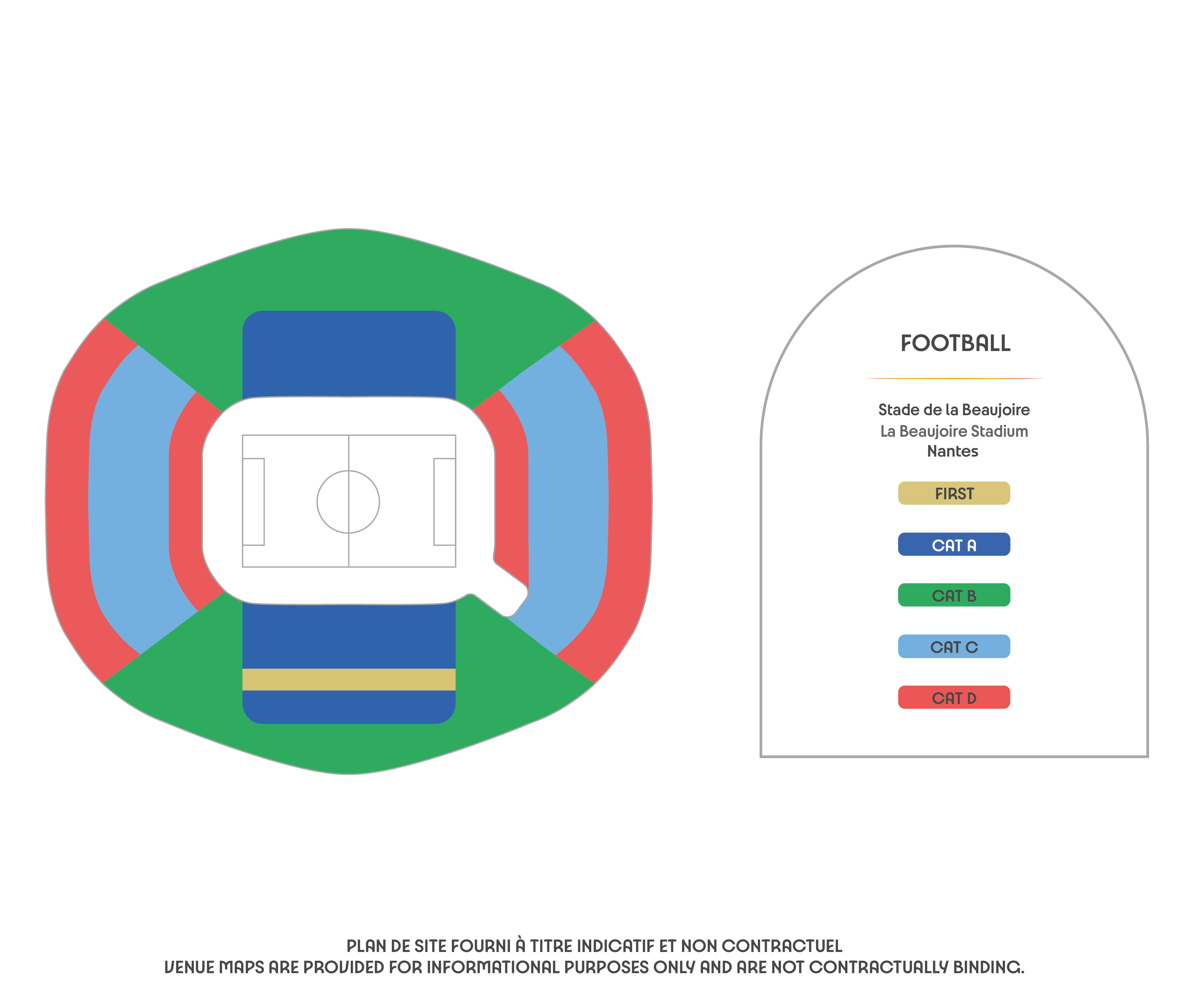 Stade de Beaujoire Nantes , Nantes, France / Stade de Beaujoire Nantes , Nantes, France Venue Seating Plan
