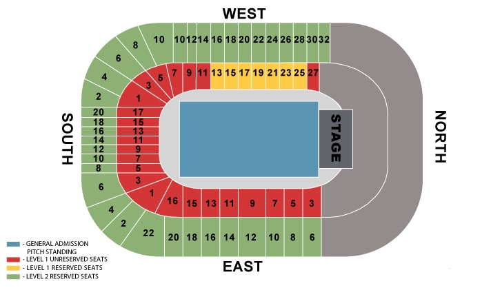 Murrayfield Stadium, Edinburgh, United Kingdom Seating Plan