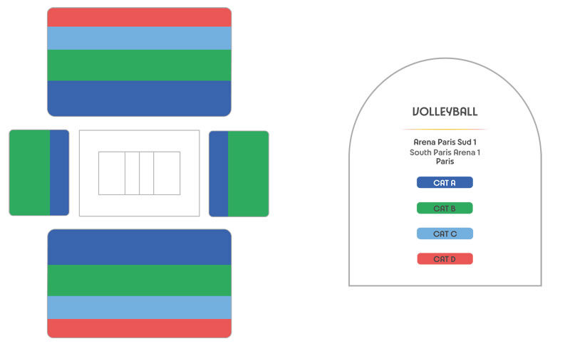 South Paris Arena 1 - Vollyball, Paris, France Seating Plan