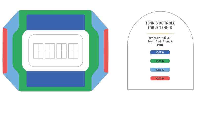 South Paris Arena 4 - Table Tennis, Paris, France Seating Plan