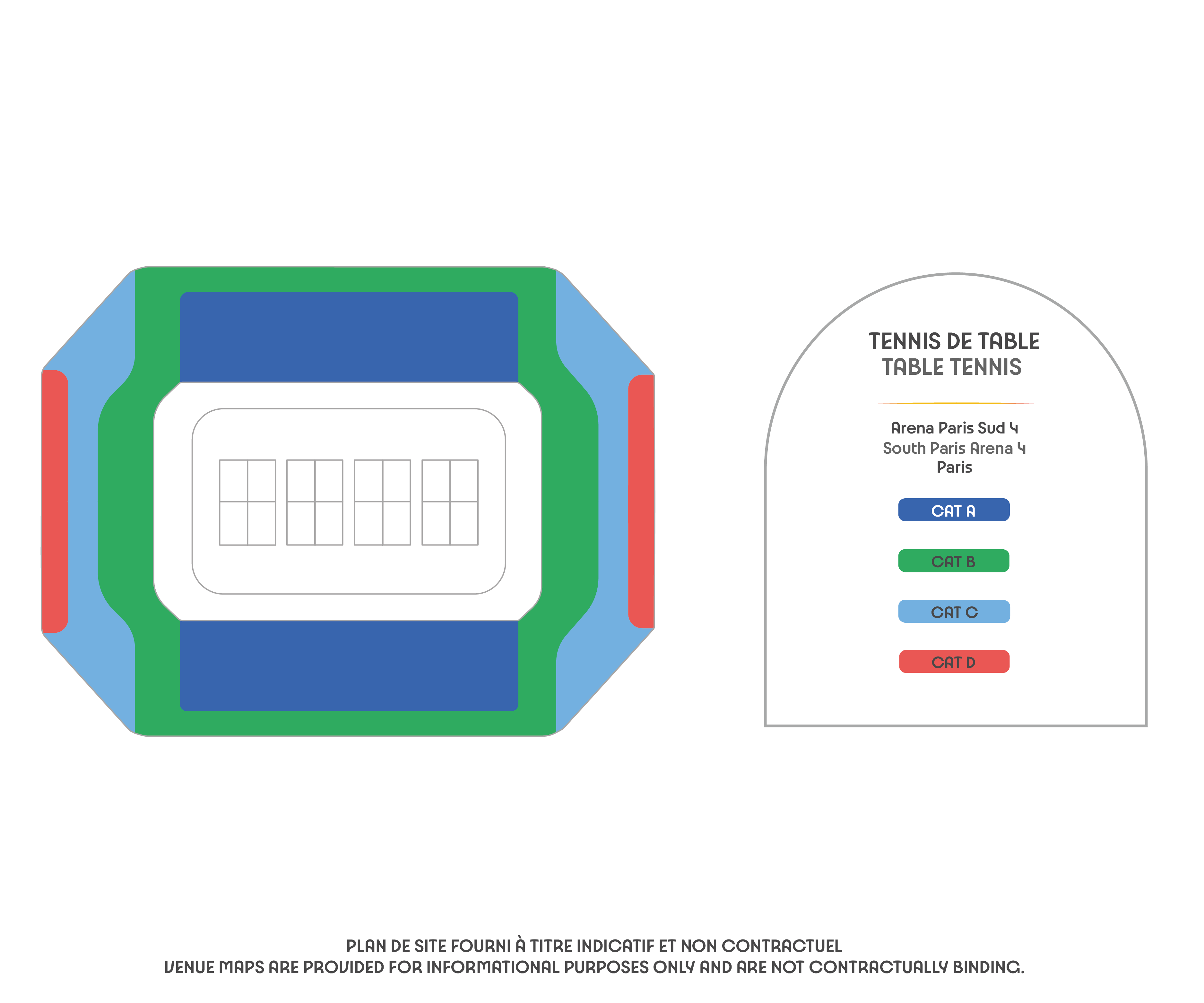 South Paris Arena 4 - Table Tennis, Paris, France Seating Plan