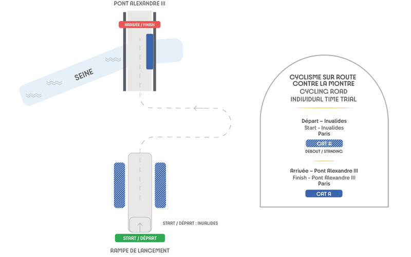 Invalides - Cycling Road, Paris, France Seating Plan