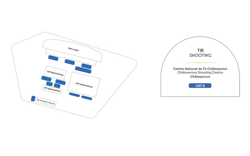 Chateauroux Shooting Center, Paris, France Seating Plan