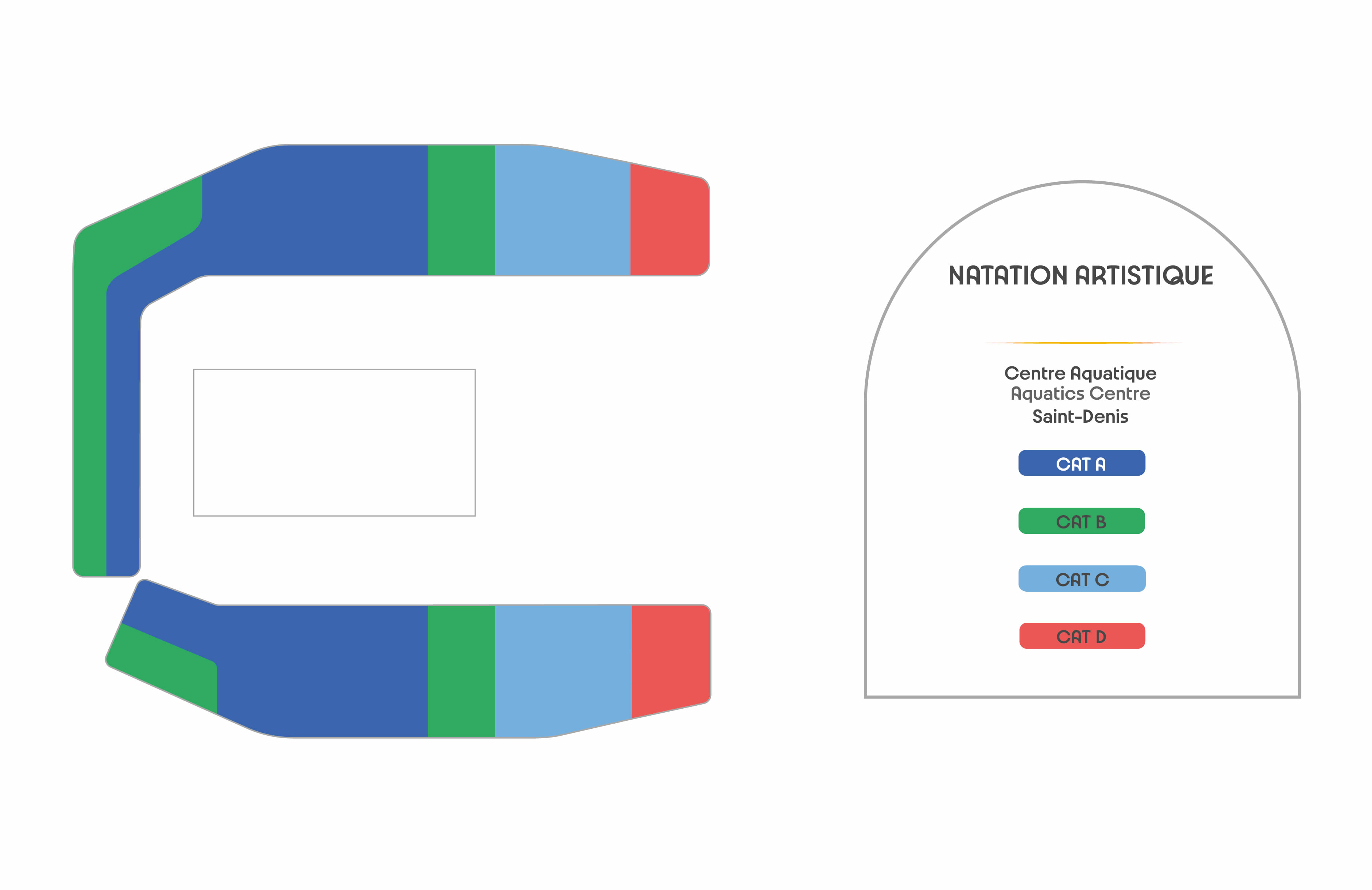 Aquatics Centre, Saint-Denis, France / Aquatics Centre, Saint-Denis, France Venue Seating Plan