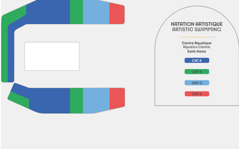 Aquatics Centre - Artistic Swimming, Saint-Denis, France Seating Plan