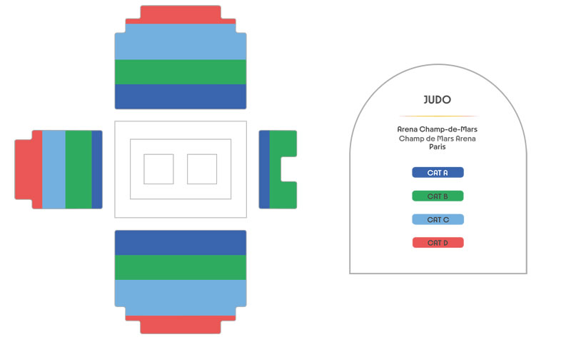 Champ De Mars Arena - Judo, Paris, France / Champ De Mars Arena - Judo, Paris, France Venue Seating Plan