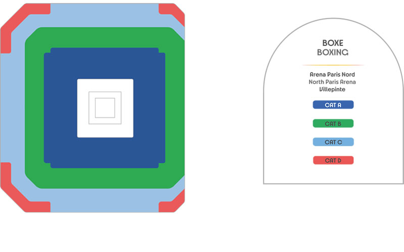 North Paris Arena - Boxing, Paris, France Seating Plan