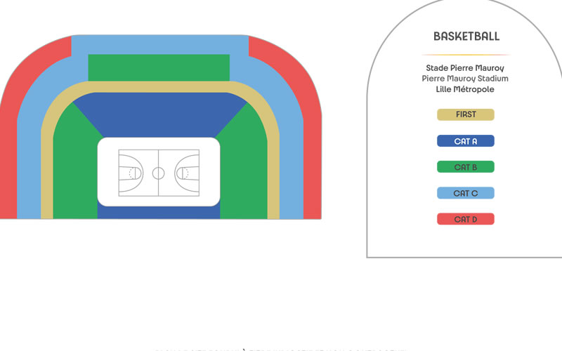 Pierre Mauroy Stadium - Basketball, Lille, France Seating Plan