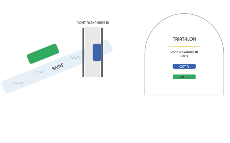 Pont Alexandre III - Triathlon, Paris, France Seating Plan