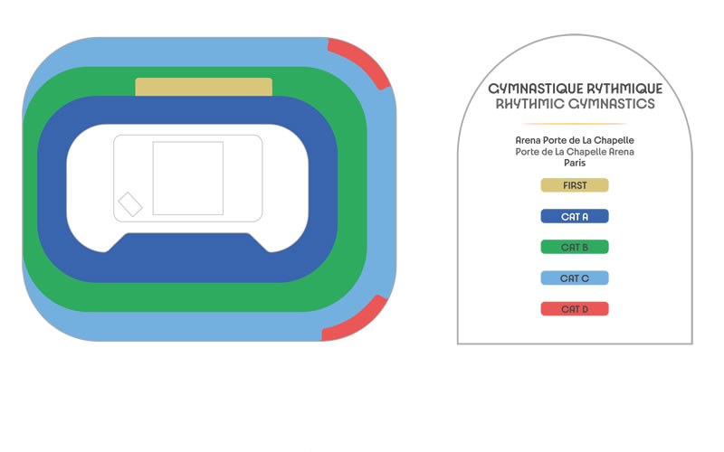Porte de La Chapelle Arena - Rhythmic Gymnastics, Paris, France / Porte de La Chapelle Arena - Rhythmic Gymnastics, Paris, France Venue Seating Plan