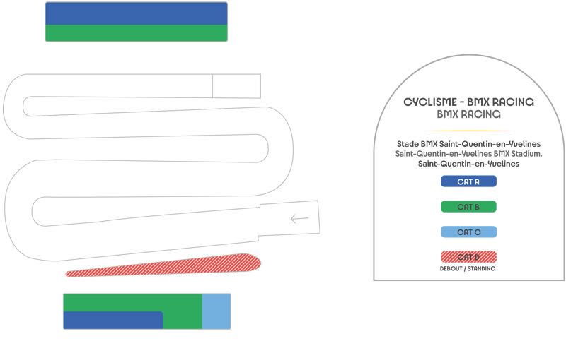 Saint-Quentin-en-Yvelines - Cycling BMX Racing, Paris, France / Saint-Quentin-en-Yvelines - Cycling BMX Racing, Paris, France Venue Seating Plan