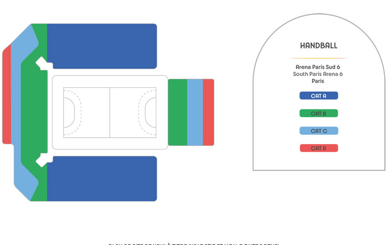 South Paris Arena 6 - Handball, Paris, France Seating Plan