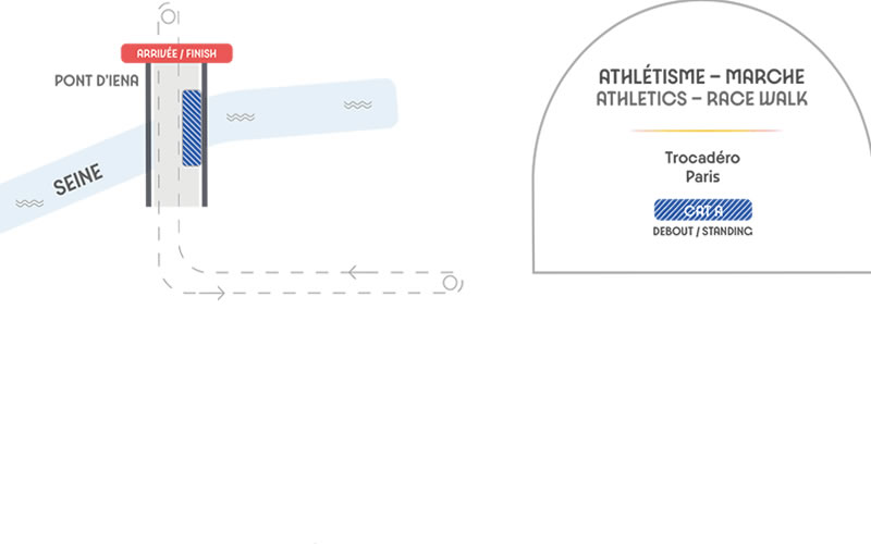 Pont d lena - Athletics Race Walk, Trocadero, France / Pont d lena - Athletics Race Walk, Trocadero, France Venue Seating Plan