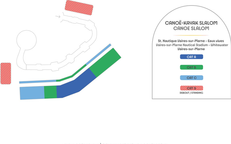 Vaires Sur Marne Nautical Stadium - Canoe Slalom, Vaires-Sur-Marne, France / Vaires Sur Marne Nautical Stadium - Canoe Slalom, Vaires-Sur-Marne, France Venue Seating Plan
