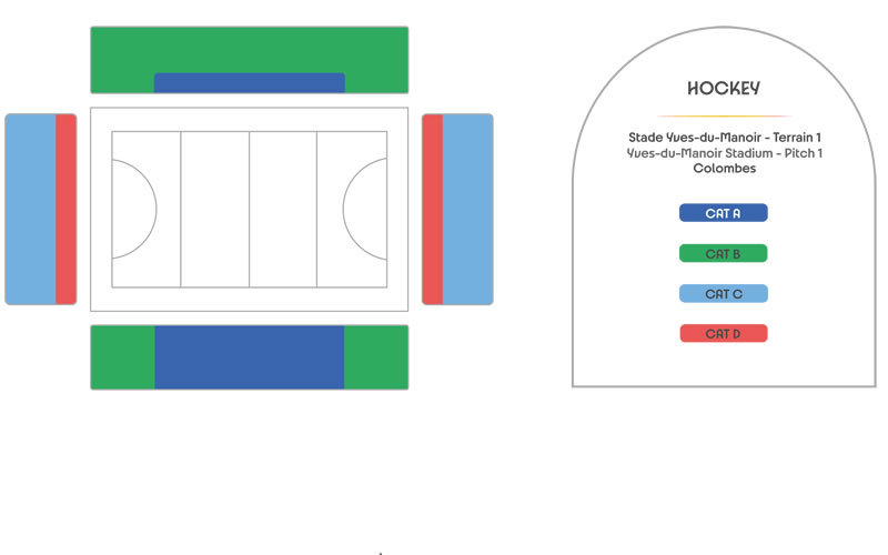 Yves-Du-Manoir Stadium - P1 Hockey, Paris, France Seating Plan