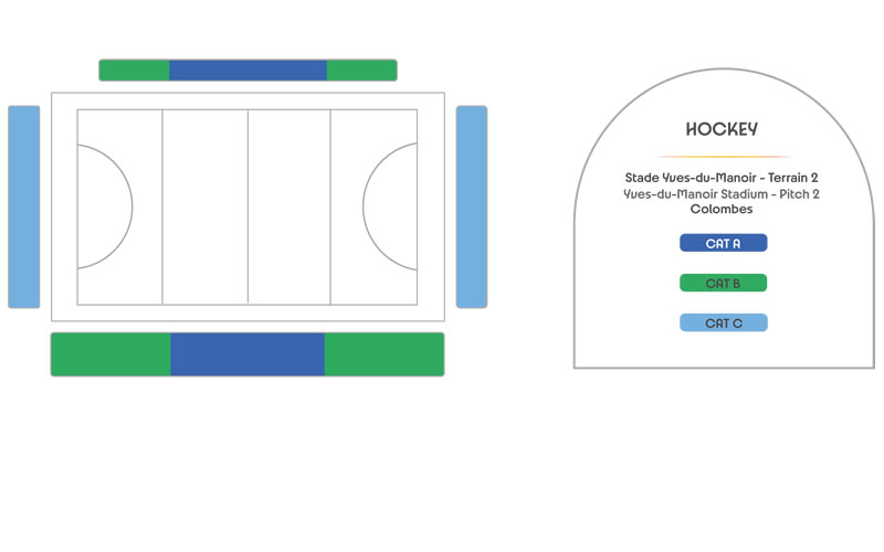 Yves-Du-Manoir Stadium - P2 Hockey, Paris, France Seating Plan