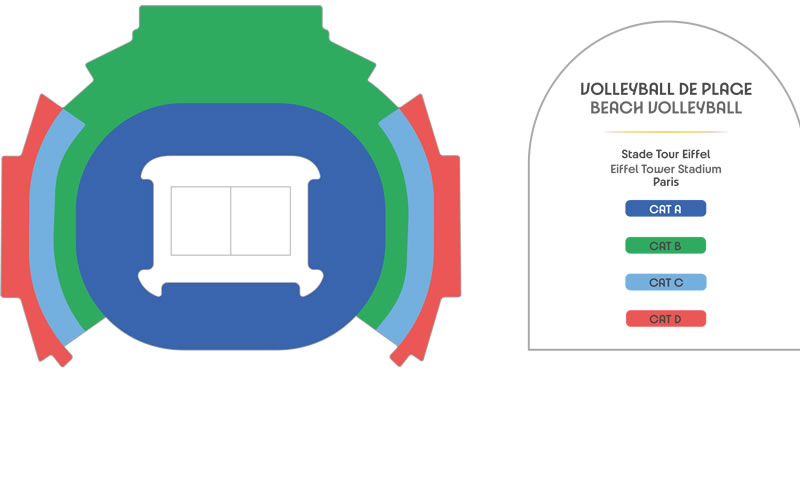 Eiffel Tower Stadium - Beach Volleyball, Paris, France Seating Plan