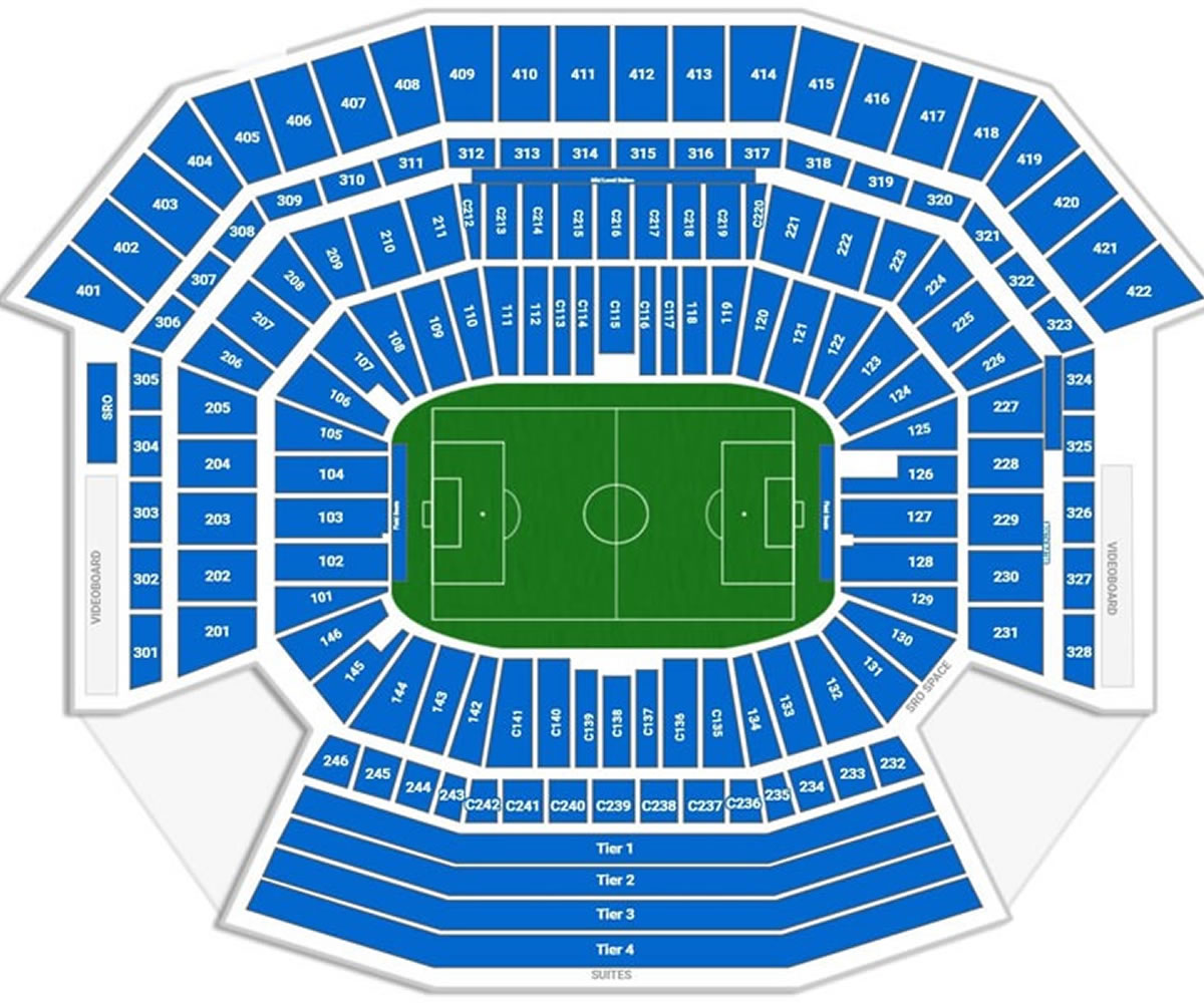 Levis Stadium, Santa Clara, California, United States Seating Plan