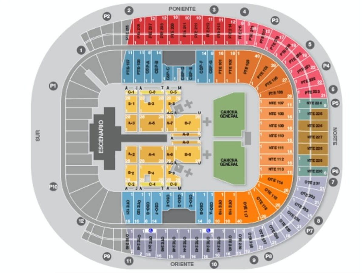 Estadio GNP Seguros, Mexico City, Mexico / Estadio GNP Seguros, Mexico City, Mexico Venue Seating Plan