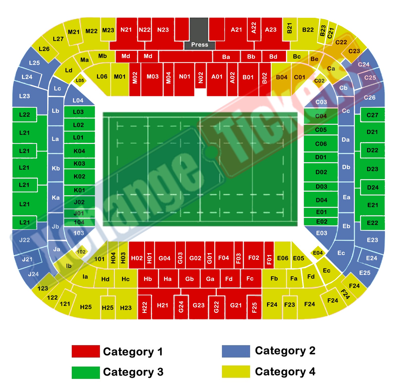 Stade de France, Paris, France Seating Plan