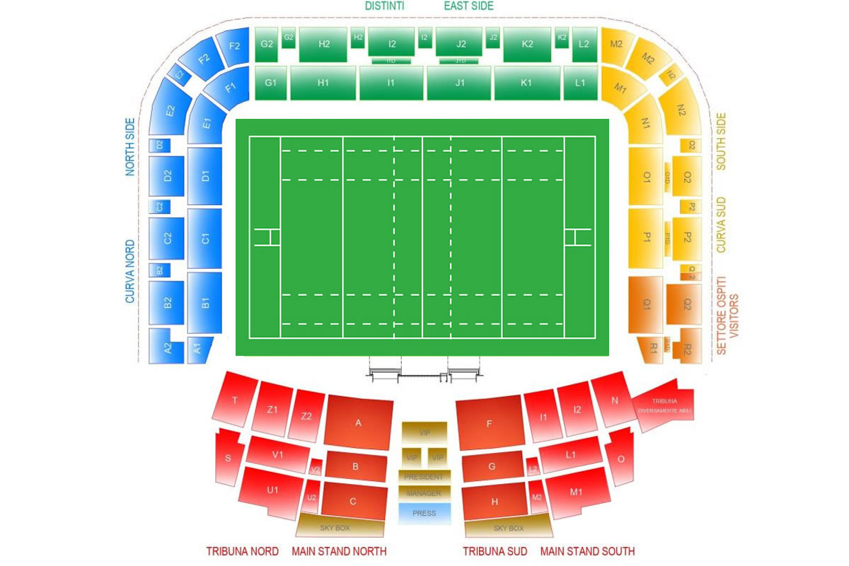 Bluenergy Stadium,  Udine, Italy /  Bluenergy Stadium,  Udine, Italy Venue Seating Plan