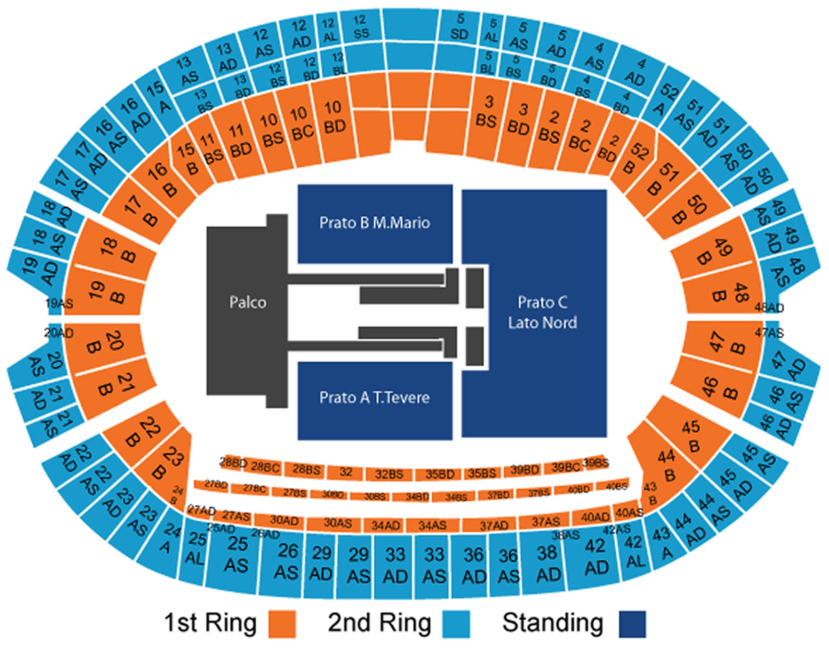 Stadio Olimpico, Rome, Italy / Stadio Olimpico, Rome, Italy Venue Seating Plan