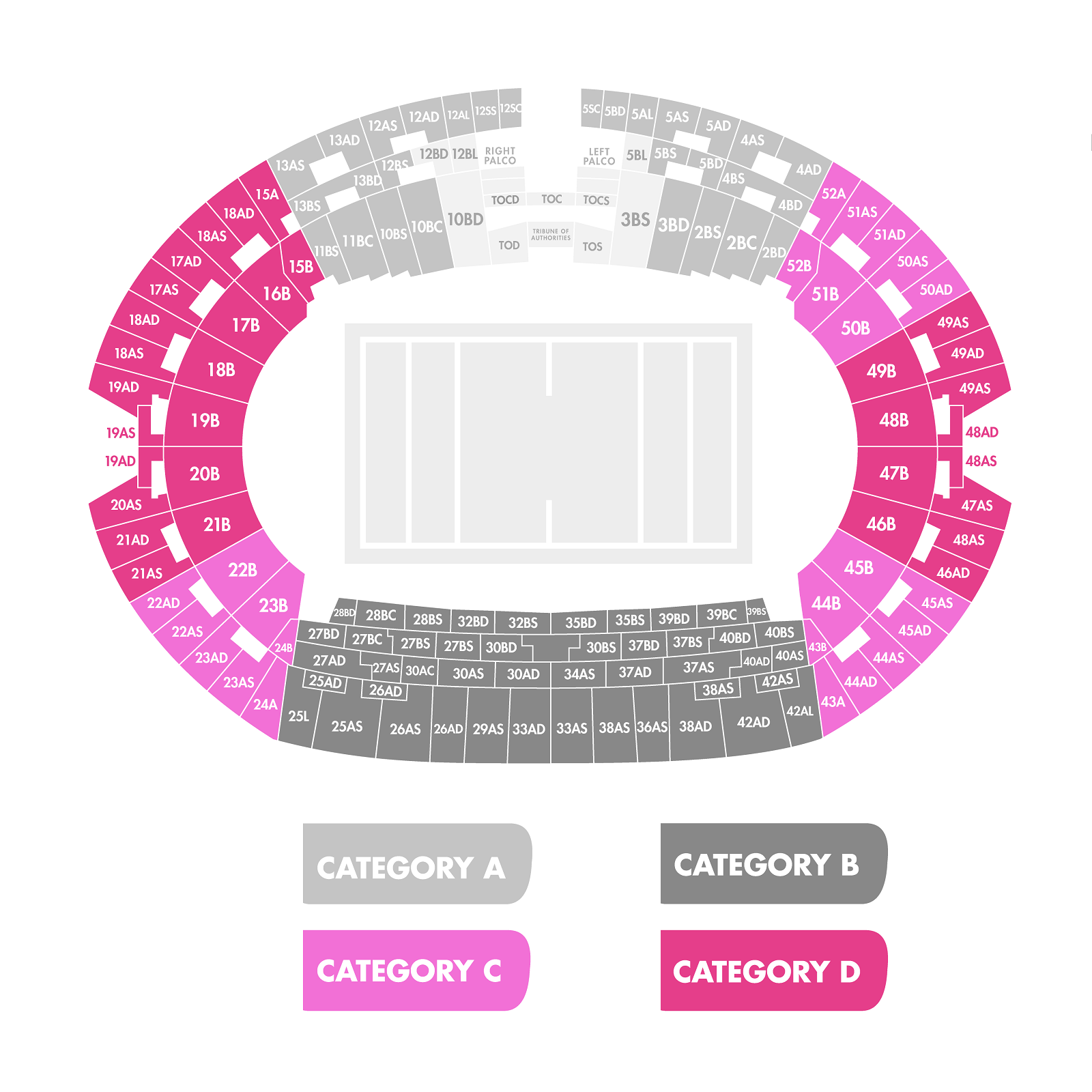 Stadio Olimpico, Rome, Italy Seating Plan