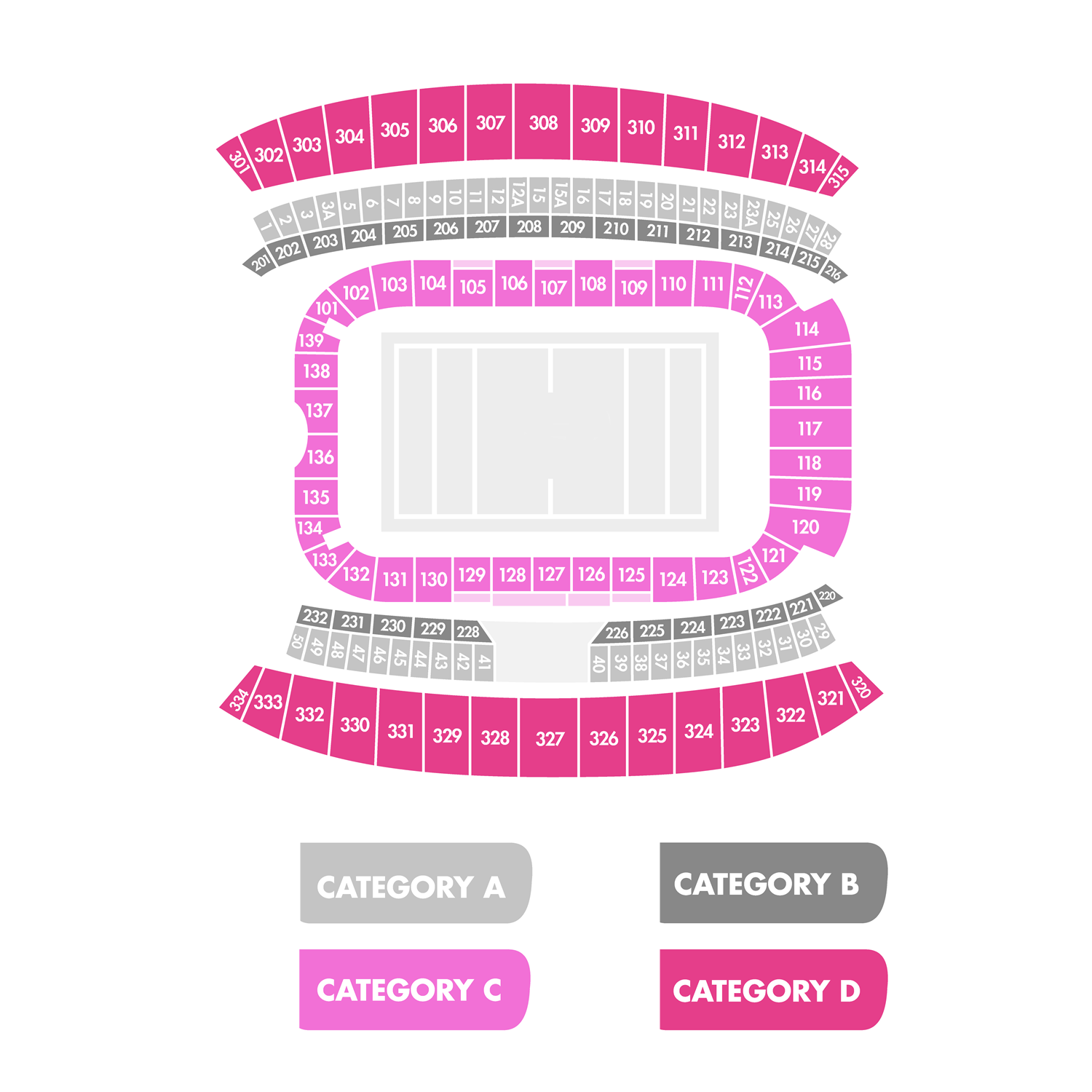 Hong Kong Stadium, So Kon Po, Hong Kong Seating Plan