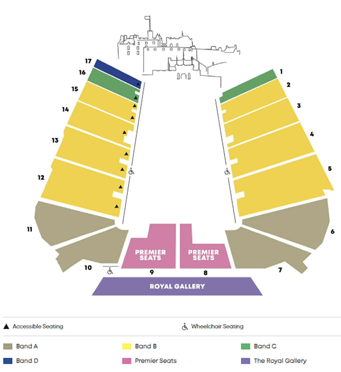 Edinburgh Castle, Edinburgh, United Kingdom Seating Plan