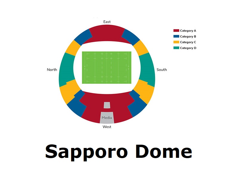 Sapporo Dome, Sapporo, Japan Seating Plan