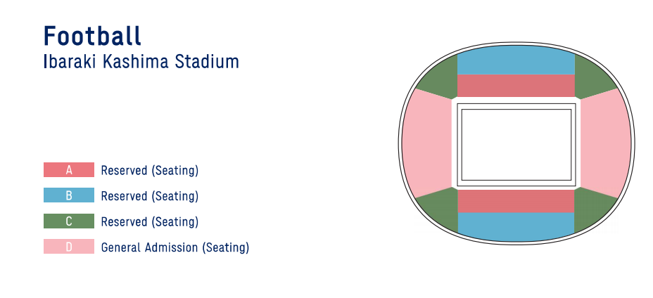 Ibaraki Kashima Stadium, Jinkoji, Kashima, Japan / Ibaraki Kashima Stadium, Jinkoji, Kashima, Japan Venue Seating Plan