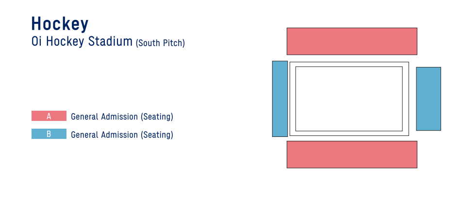Oi Hockey Stadium - South Pitch, Tokyo, Japan / Oi Hockey Stadium - South Pitch, Tokyo, Japan Venue Seating Plan