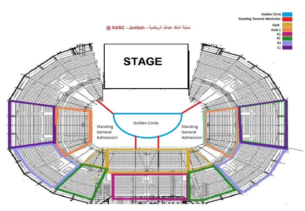 Basketball Arena King Abdullah Sport City, Jeddah, Saudi Arabia Seating Plan