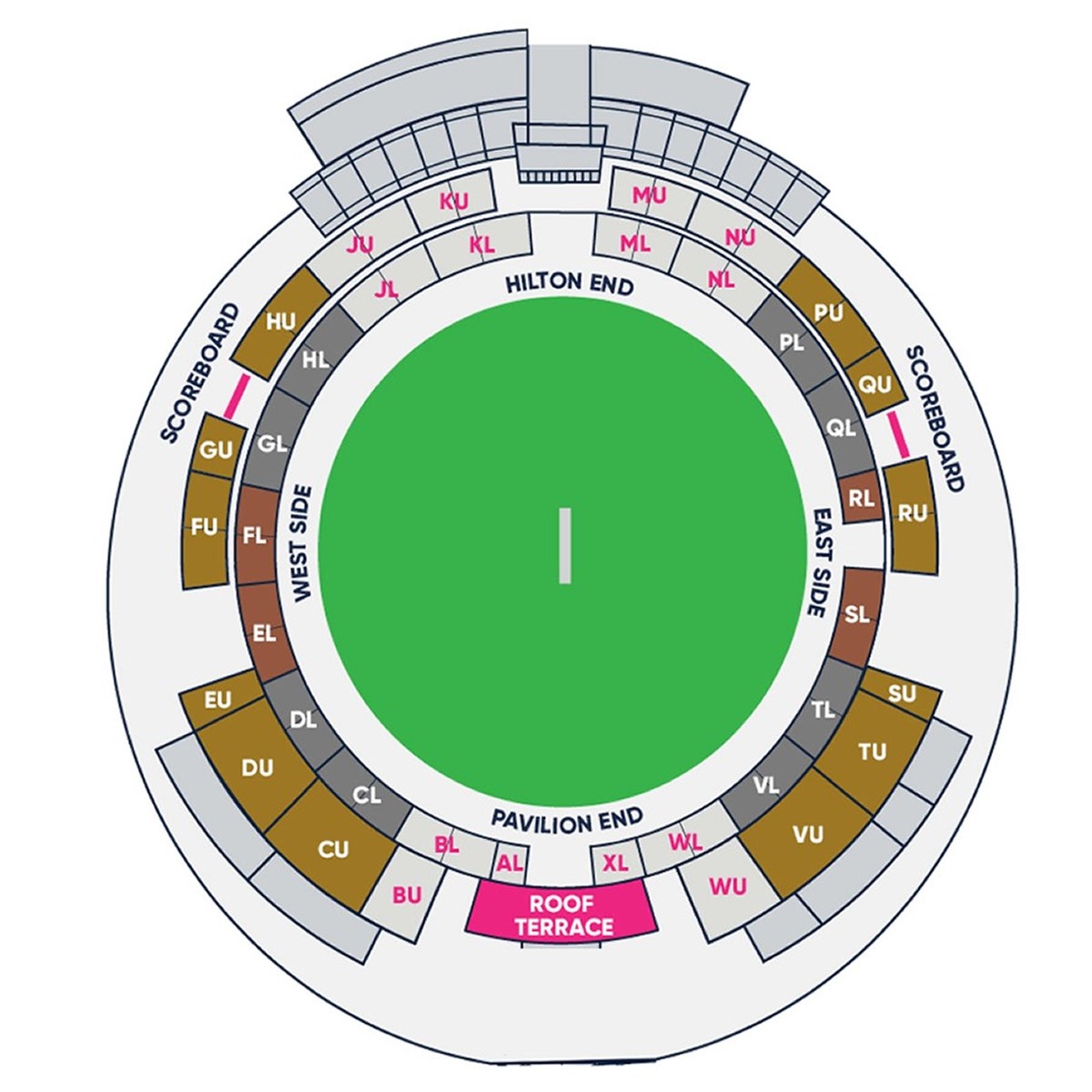 The Rose Bowl, Southampton, England, United Kingdom / The Rose Bowl, Southampton, England, United Kingdom Venue Seating Plan