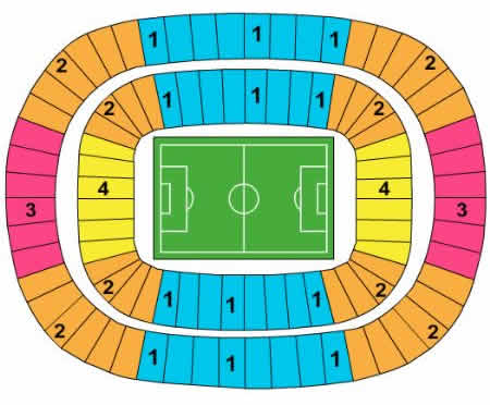 Loftus Versfeld Stadium, Pretoria, South Africa Seating Plan