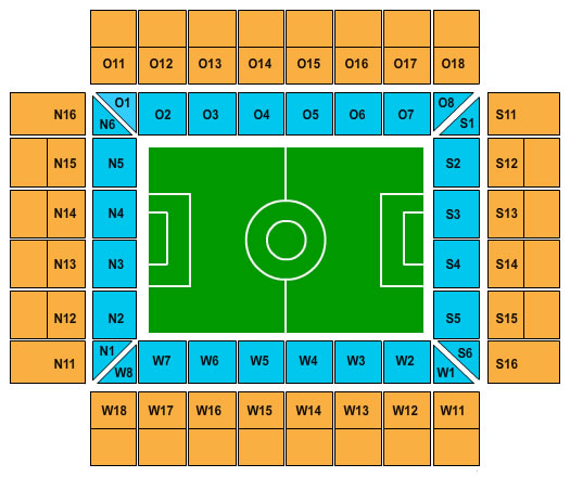 Cologne Stadium, Koln, Germany Seating Plan